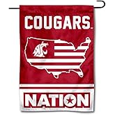 Washington State Cougars Garden Flag with USA Stars and Stripes