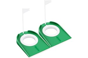 GreenHaven Golf Putting Cup with Flag Plastic Golf Hole Training Aids Portable Indoor Outdoor Golf Putting Hole for Kids Adults, 2 Pack