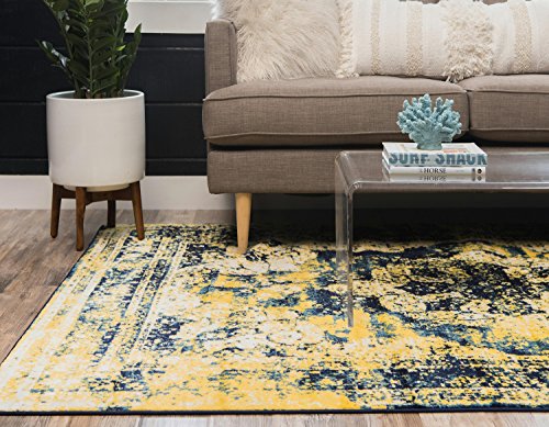 Unique Loom Sofia Collection Navy Blue 9 x 12 Area Rug (9' x 12')