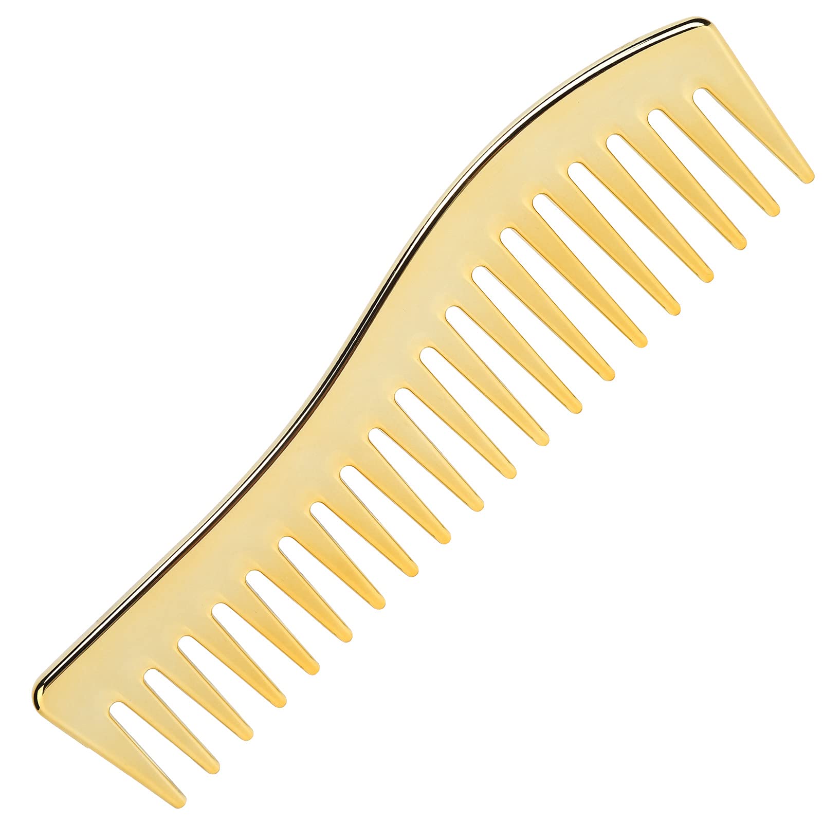 Detangling Comb for Curly Hair, Wide Comb, No Handle Large Detangler Shampoo Comb for Women & Men (Gold)