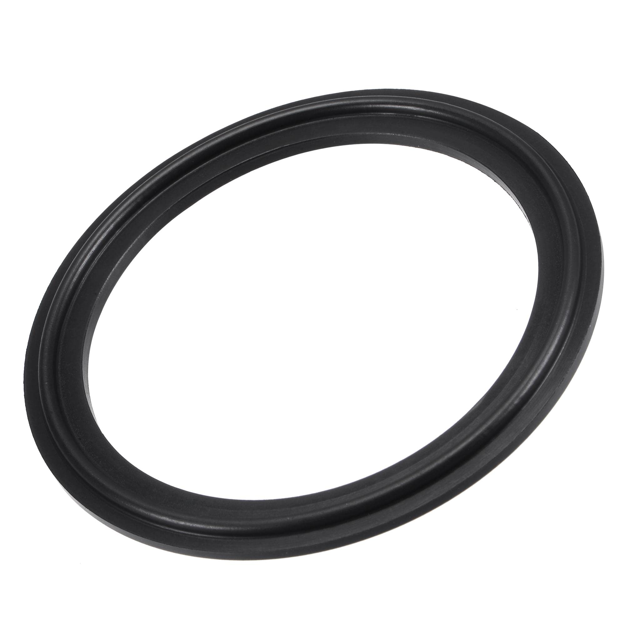 sourcing map Fluorine Rubber Gasket Flange O-Ring for 3 Inch Vacuum Clamp Black