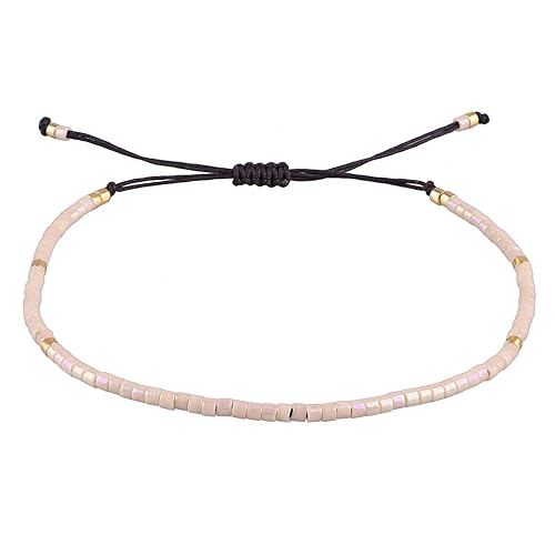 KELITCH Armbänder Damen Frauen Dünn Seil Rocailles Perlen Charme Strangarmband Freundschaft Armband Armbänder Herren Männer F