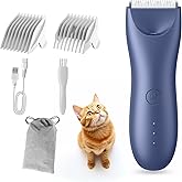 Grimgrow Dog Clippers Pet Grooming Kit, Low Noise Dog Hair Trimmer for Grooming Cordless Pet Shaver with LED Light for Dogs Cats Animals