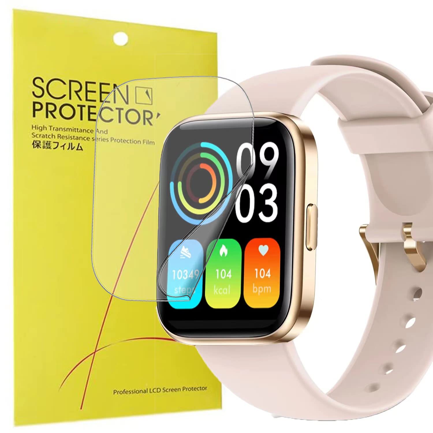 Compatible for AcclaFit X2 X2C Screen Protector, [6 Pack] Giaogor Premium High Definition Ultra HD Film Compatible with AcclaFit X2 X2C smartwatch （ Not Tempered Glass Protectors） (6 pack)