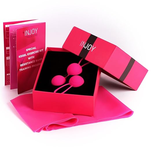 InJoy Silicone Kegel Weights & Pelvic Floor Muscle Exerciser Yoni Egg Jade Eggs Ben Wa Balls Duotone Venus Geisha Balls as Gifts for Women Improves Incontinence Sexual Health & Bladder Control