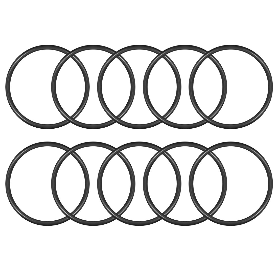 sourcingmap Nitrile Rubber O-Rings 70mm OD 62mm ID 4mm Width, Metric Sealing Gasket for Automotive Machine Plumbing, Pack of 10