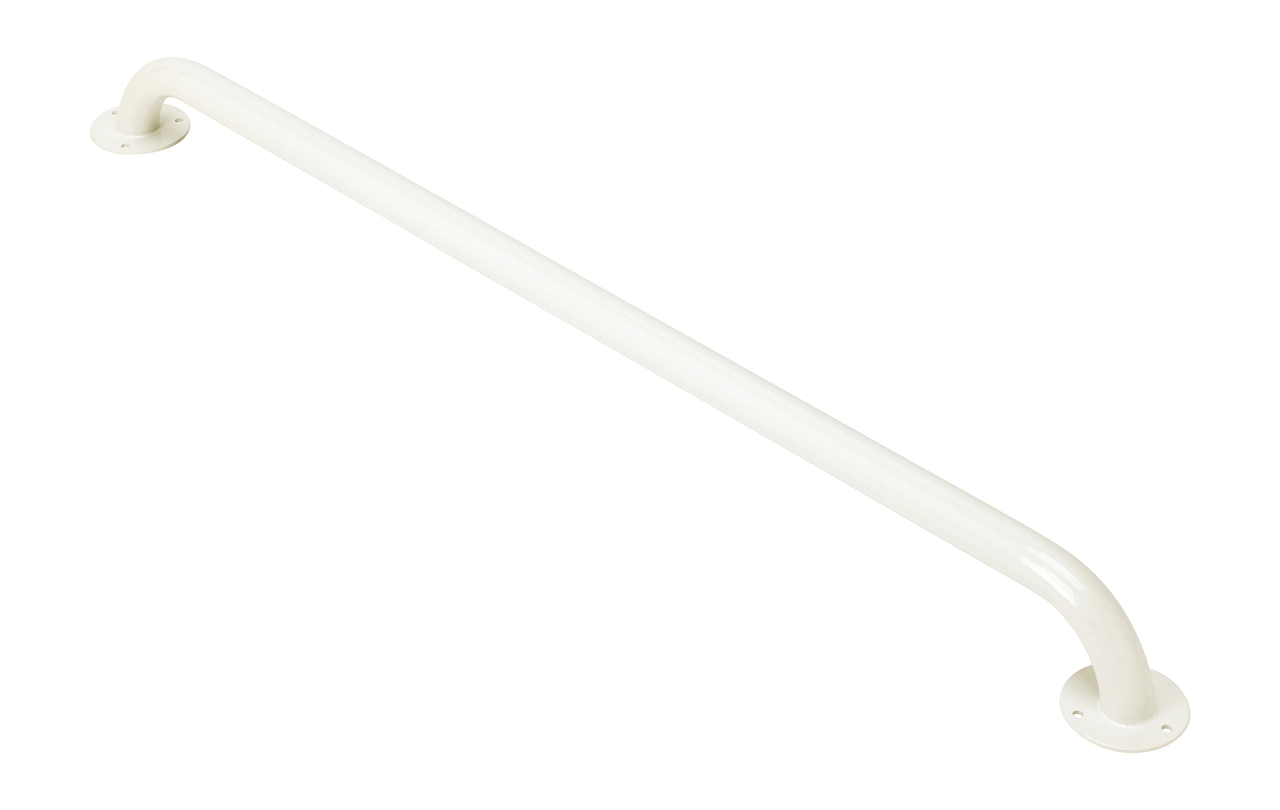 HOMECRAFT Steel Ringwood Grab Bar – Heavy Duty Safety Rail for Bathroom & Shower – White Steel Mobility Aid for Elderly, Disabled & Handicapped – Indoor & Outdoor Grab Rail - 91.4 cm