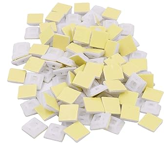 Gilhot Cable Tie Mounts 25x25(mm), 100pcs/Pack - White