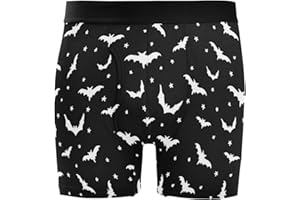 JHKKU Halloween Bats Men's Underwear Fly Front Stretch Soft Boxer Briefs Comfort Breathable