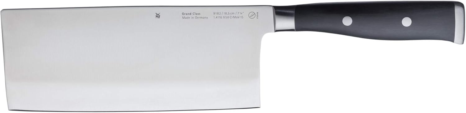 WMF Grand Class Chinesisches Kochmesser 31,5 cm, Spezialklingenstahl, Messer geschmiedet, Performance Cut, Griff vernietet, Klinge 18,5 cm