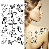 Supperb Mix Butterflies Butterfly Temporary Tattoos (Small Black Butterflies)