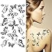 Supperb Mix Butterflies Butterfly Temporary Tattoos (Small Black Butterflies)