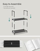 SONGMICS 10-Tier Shoe Rack 45 x 28 x 173 cm Metal Frame Black LSH010B02 view 7