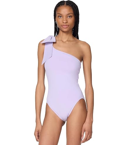kate spade new york Women's Ruffle Off the Shoulder One Piece