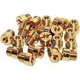 20-Pack Carburetor Main Jet Kit #60-69 Compatible with Holley Carburetor | Brass Gas Main Jets Set for Carburetor Tuning, 1/4-32 Thread, 2 Each Size, Covers #60 #61 #62 #63 #64 #65 #66 #67 #68 #69