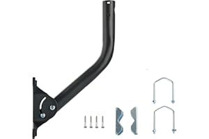 CEKAY Heavy Duty Universal Mounting Pole with Clamp U-Bolt Kit (1 11/16" x 17 1/4"), Adjustable J-Pole Mast for Antennas, Starlink, Satellite, Weather Station, Wall, Roof or Pipe Mounting