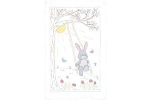 Jack Dempsey Needle Art Swinging Bunny Crib Quilt Top