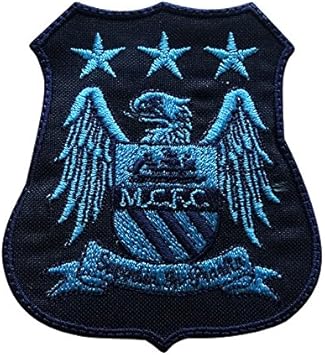 Amazon マンチェスターシティ 紺 水色 エンブレムワッペン Wap296 Fans エンブレムワッペン ワッペン