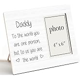 AKFVNSFK Dad Gifts Picture Frame, Daddy Gift from Son Daughter, First Fathers Day Daddy Gifts, New Dad Photo Frame for 4 x 6 Inch Photo