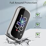 WOOZ Fitbit Luxe Screen Protector Soft TPU Case Bumper All-Around Cover (4 view 7