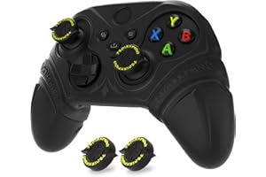 PlayVital Silicone Controller Cover for Xbox Series X/S with Thumbstick Cap & Sticker- Runes Edition Anti-Slip Grip Skin, Shockproof Protector for Xbox Core Wireless Controller(Black)