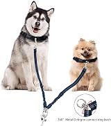 Kelivi Double Dog Lead Coupler 360° Swivel No Tangle Reflective 24in Blue view 2
