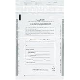 Belinlen Deposit Bags Security Pocket Bank 9 Inch x 12 Inch (White, 100 Pack)