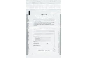 Belinlen Deposit Bags Security Pocket Bank 9 Inch x 12 Inch (White, 100 Pack)