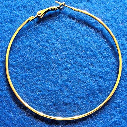 10Pcs. Lg.Gold-Plated Earring Hoops 60mm 2-3/8'' Hooks Tibetan Findings EH04 Crafting Key Chain Bracelet Necklace Jewelry Accessories Pendants