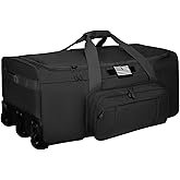 WOLT 120L Rolling Duffle Bag with Wheels, Large Deployment Military Bag, Wheeled Heavy Duty Luggage for Travel, Camping