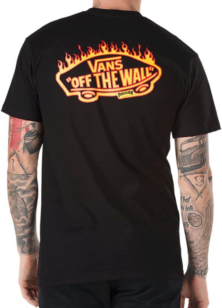 Vans X Thrasher Pocket T-Shirt (Medium, Black)