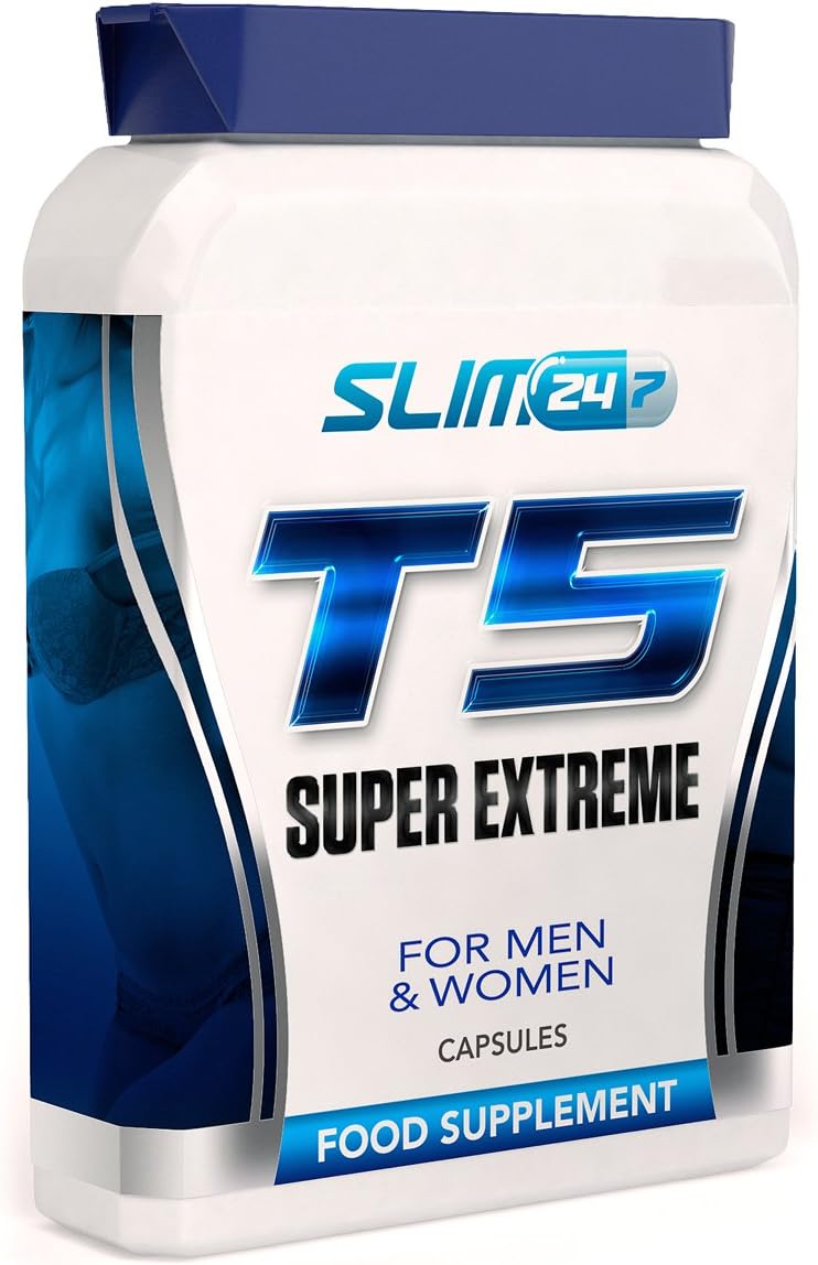 T5 Super Extreme x90 Slimming Pills | Weight Loss Capsules that Work Fast and Can Help Boost Metabolism + Increase Energy | Thermogenic Body Fat Burner | 90 Fat Loss Capsules by SLIM247