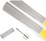 WZHLCX 304 Stainless Steel Spring Wire 1.2mm x 400mm 25pcs Hard Solid Straight view 1