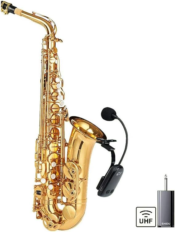 Wireless Instruments Saxophone Microphone with Receiver Detachable Clip