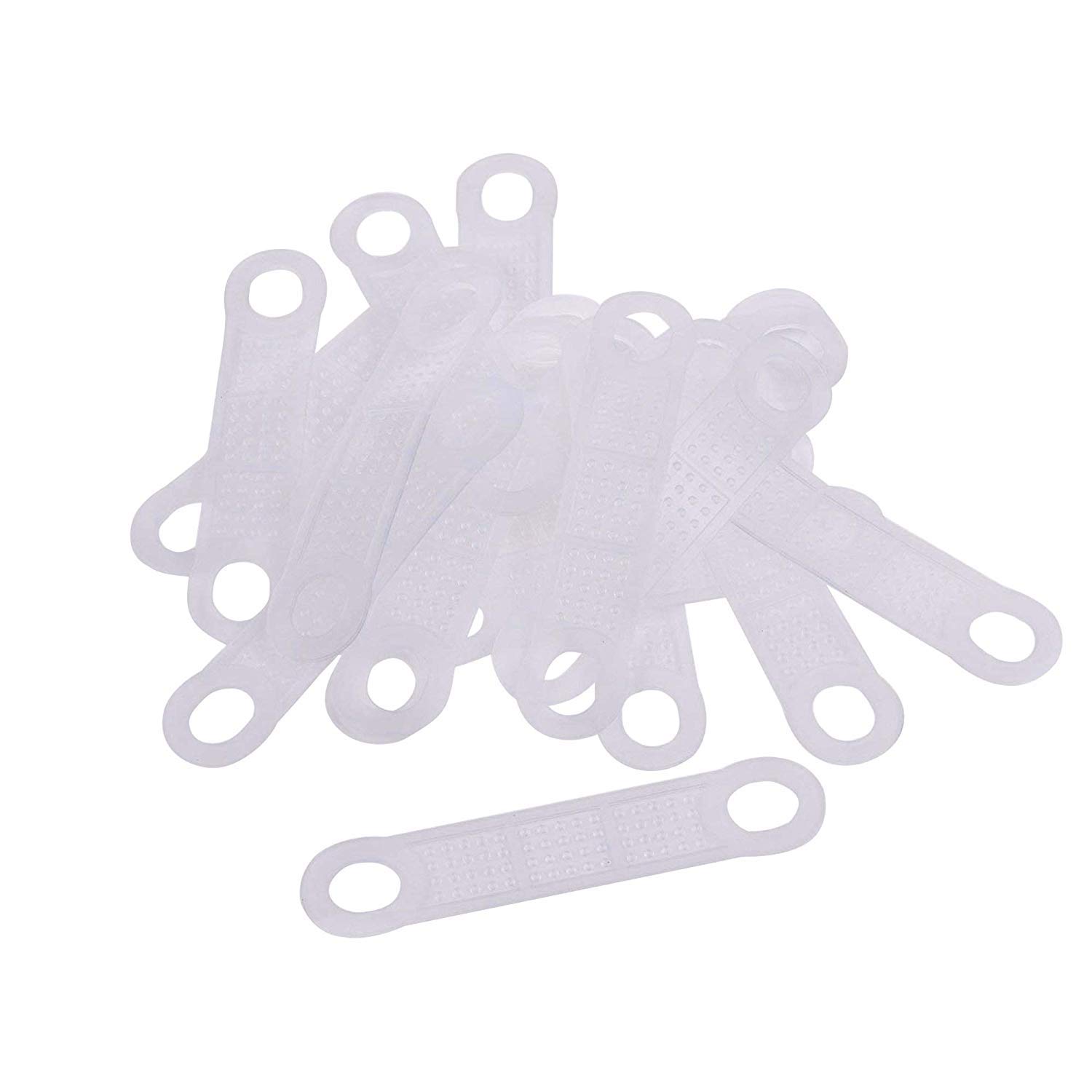 Esme 30 Pcs Clear Non-Slip Rubber Clothes Hanger Grips Clothing Hanger Strips