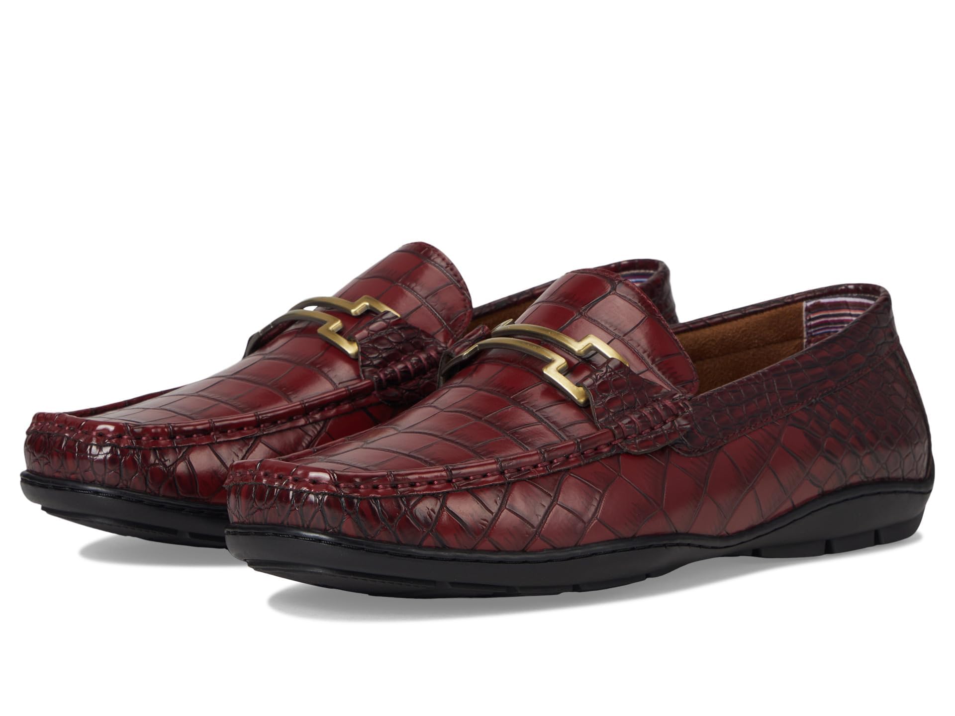 Stacy Adams Men’s Embrey Moc Toe Driver,Wine,11.5M