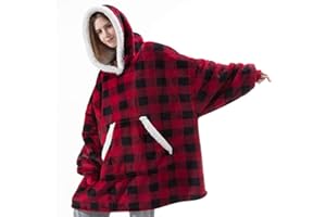 Oversized Hoodie Blanket Sweatshirt, Sherpa Wearable Hooded Blanket Unisex One Size Fits All - Mother & Daughter Gift