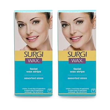 Amazon Com Surgi Facial Wax Strips 2 Sizes For Unwanted Facial