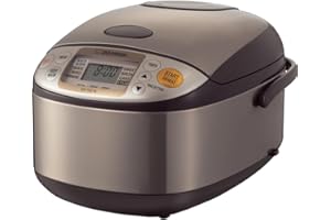 Zojirushi NS-TSC10 5-1/2-Cup (Uncooked) Micom Rice Cooker and Warmer, 1.0-Liter, Stainless Brown