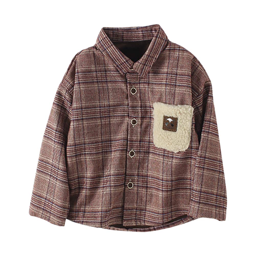 Mua キュミオ Qemio 男の子 チェックシャツ シャツ 長袖 ボタンシャツ ワイシャツ Yシャツ 開襟シャツ キッズ ボーイズ 男児 トップス 普段着 アウター 子供服 春秋 オシャレ 可愛い かっこいい 入学式 卒業式 演奏会 綿 チェック柄 Tren Amazon Nhật Chinh Hang