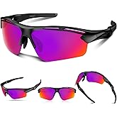 Polarized Sports Sunglasses for Men Women,UV400 Protection Sunglass for Running Cycling Fishing Hiking TR90