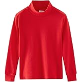 Spring&Gege Little & Big Kids Soft Cotton Long Sleeve Mock Turtleneck Shirts