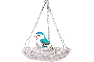 Waterproof Bird Bed for Cage, Hanging Bird Hammock Swing with Adjustable Chain, Sturdy Non-Collapse Bottom Sleeping Hut Nest 