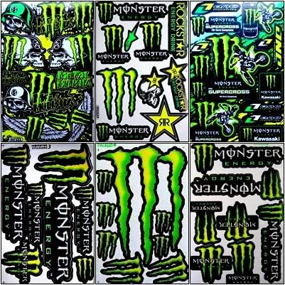Decal Sticker Size 7"x 10.5" (6 Sheet) Rockstar Energy Drink Helmet Bike Motocross Car Race Logo Racing ##ST66