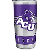 Rico Industries NCAA Abilene Christian Wildcats 20oz Stainless Steel Tumbler with Lid - Great For Coffee, Tea, Water or Cocktails