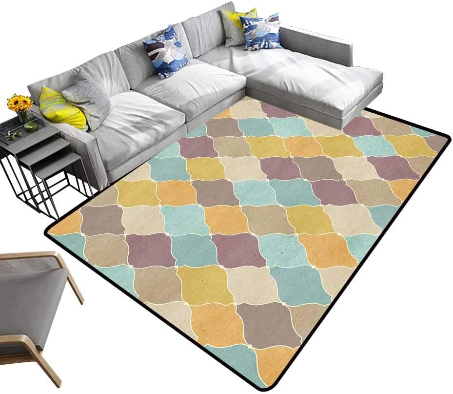 alsohome Silky Smooth Bedroom Mats Vintage Wallpaper Waterproof and