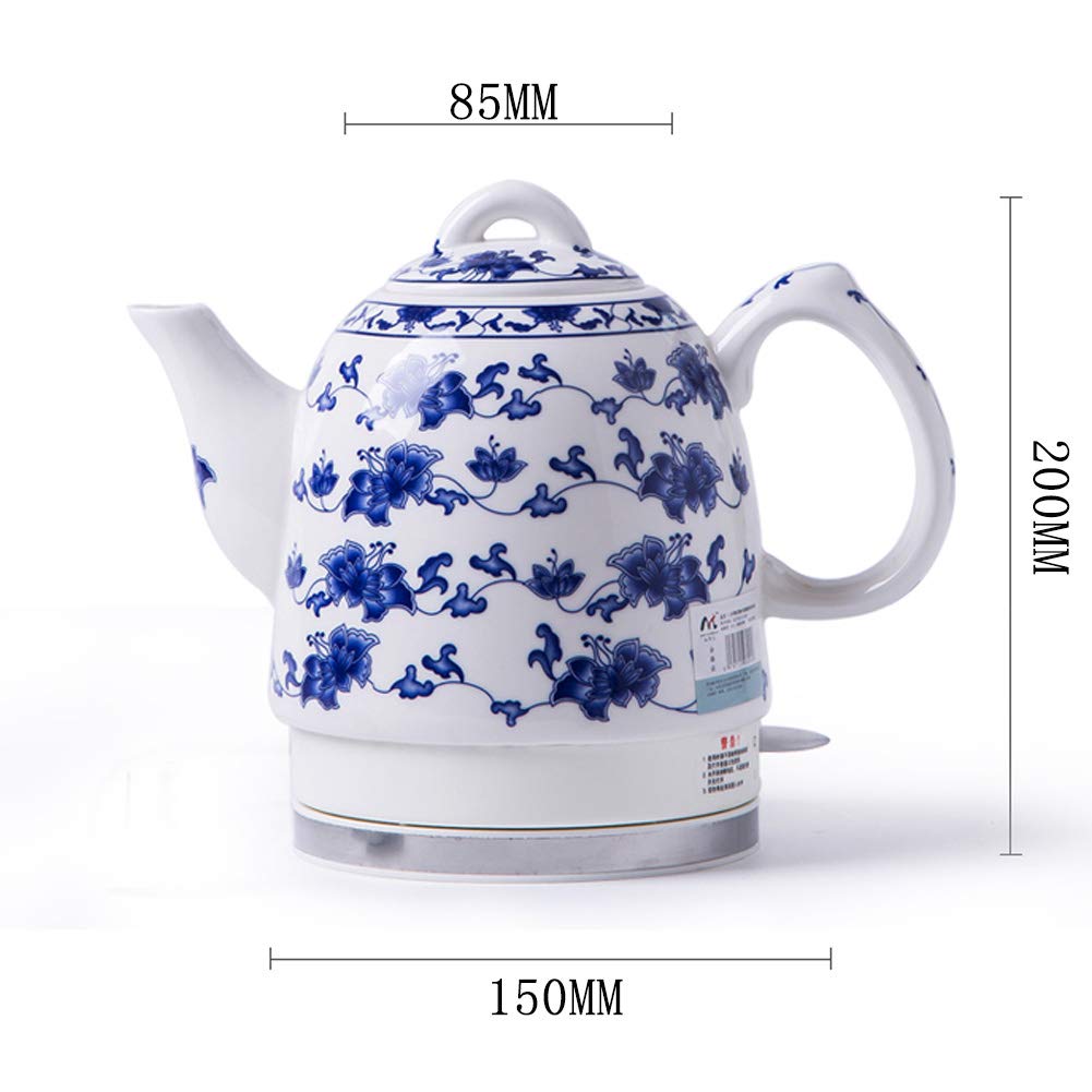 Zjhtk 1 5l Ceramica Hervidor Electrico 1350w Tetera Electrica Inoxidable Apagado Automatico Y Sistema De Proteccion Contra La Ebullicion En Seco Libre De Bpa Ultra Silencioso A Hogar Y Cocina Cafe Y Te