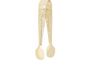 Fino Rose Sugar Tong, Gold-Plated Japanese Stainless Steel