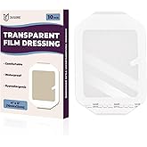 Transparent Film Dressing - FSA-HSA, 4"x5" 10 Pack Waterproof Tattoo Aftercare Bandage, Flexible & Breathable Adhesive Protection for Wound Care, Post Surgical Shower, IV Shield