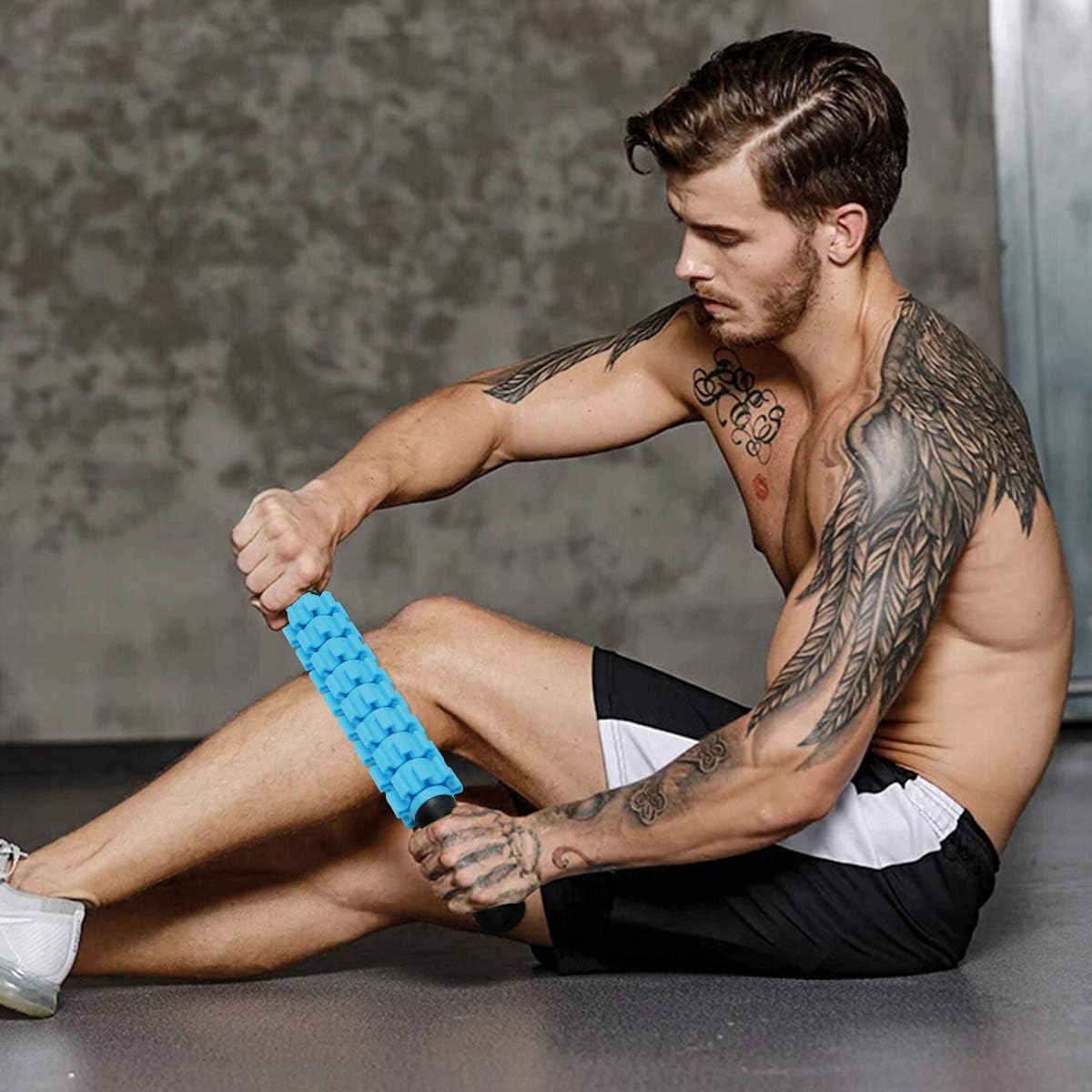 Muscle Roller Stick for Athletes, Massage Roller Stick for Exercise Runners and Dancers, Therapy Manual Massager Stick Tool for Relief Muscle Soreness, Triggle Points, Help Calf, Leg and Back Recovery: Health & Personal Care